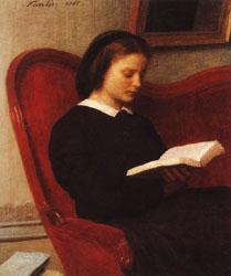 Henri Fantin-Latour The Reader(Marie Fantin-Latour,the Artist's Sister) France oil painting art